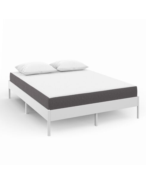 Matelas mémoire de forme épaisseur 20 cm blanc et gris 140x190 cm
