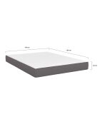 Memory-Foam-Matratze, 20 cm dick, weiß und grau, 140 x 190 cm
