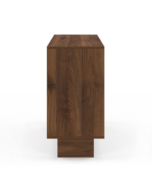 Commode Yumi 6 tiroirs en bois effet noyer - 108x40x80 cm