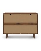 Comò a 6 cassetti Yumi in legno effetto noce - 108x40x80 cm