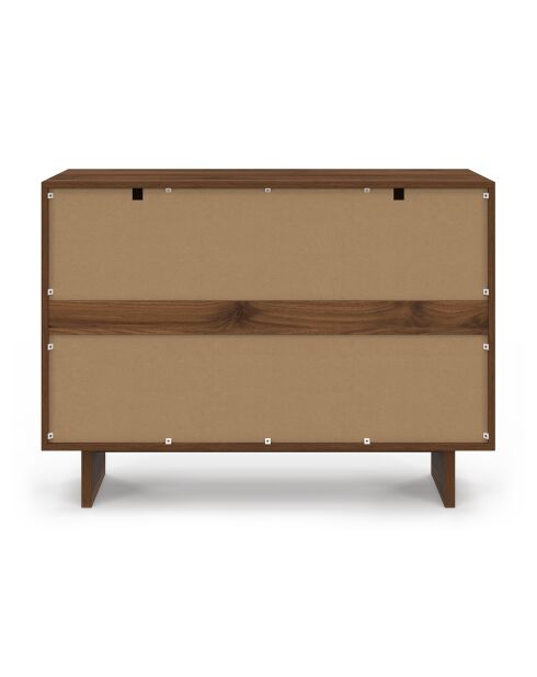 Comò a 6 cassetti Yumi in legno effetto noce - 108x40x80 cm