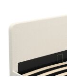 Letto a baule riccio Louise con molle e testiera arrotondata 160x200 cm