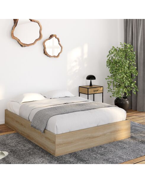 Cassettiera Malta con effetto legno naturale - 140x190 cm