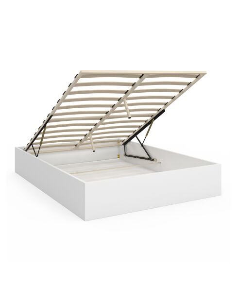 Lit coffre Malta blanc - 140x190 cm