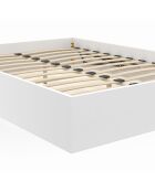 Lit coffre Malta blanc - 140x190 cm