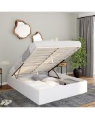 Lit coffre Malta blanc - 140x190 cm