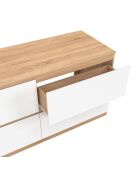 Mobile lavabo sospeso Tom 4 cassetti bianco/legno - 120x45x60 cm