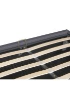Cama cómoda Otto de tela gris con somier 160x200 cm