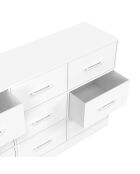 Cassettiera bianca a 9 cassetti Uma - 113x30x70 cm