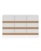 Cassettiera bianca a 9 cassetti Uma - 113x30x70 cm