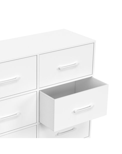 Commode Uma 6 tiroirs blanche - 80x30x70 cm