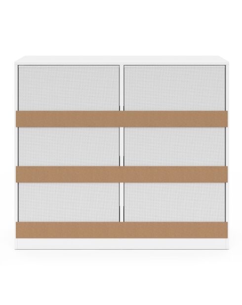 Commode Uma 6 tiroirs blanche - 80x30x70 cm