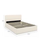 Lockenbett Louise mit Boxspringbett und abgerundetem Kopfteil 140x190cm