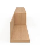 Meuble TV extensible Movena effet lattes bois - 360x32x35 cm