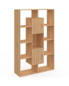 Bibliothèque Faustine 11 compartiments bois - 90x30x143 cm
