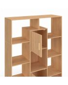 Bibliothèque Faustine 11 compartiments bois - 90x30x143 cm