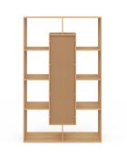 Bibliothèque Faustine 11 compartiments bois - 90x30x143 cm