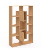 Bibliothèque Faustine 11 compartiments bois - 90x30x143 cm