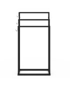 Portatovaglioli in metallo nero a 3 ripiani - 45x21x85 cm