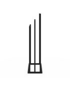 Portatovaglioli in metallo nero a 3 ripiani - 45x21x85 cm