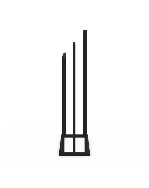 Portatovaglioli in metallo nero a 3 ripiani - 45x21x85 cm