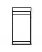 Portatovaglioli in metallo nero a 3 ripiani - 45x21x85 cm