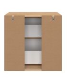 Mobile lavabo sospeso Tom 2 cassetti bianco/legno - 60x45x60 cm