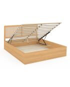 Lit coffre Eve cannage bois - 160x200 cm