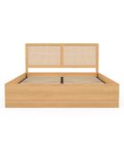 Lit coffre Eve cannage bois - 160x200 cm