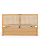 Lit coffre Eve cannage bois - 160x200 cm