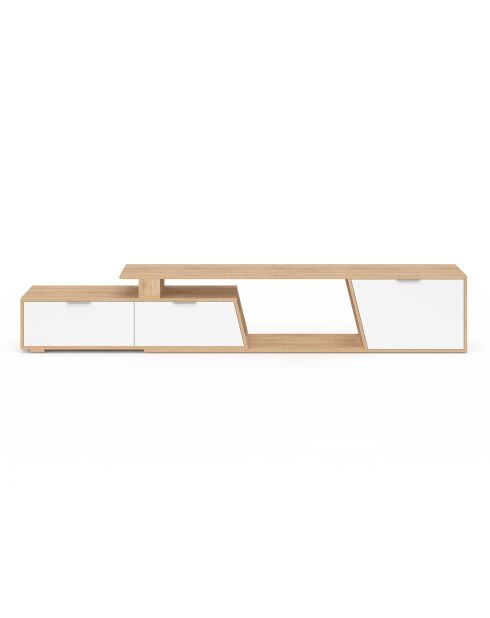 Porta TV allungabile Livona legno/bianco - 270x35x40 cm
