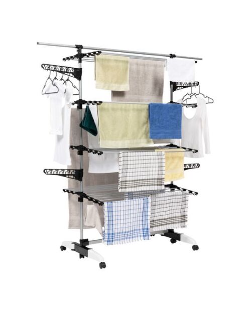 Asciugatrice Optima in bianco e nero a 4 livelli - estensione 40m