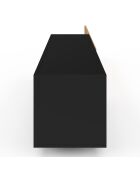 Meuble TV extensible Movena bois/noir - 360x32x35 cm