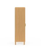 Armoire Eve 1 porte cannage bois - 38x39.5x132 cm