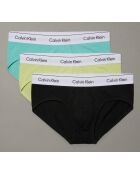 Lot de 3 slips noirs, bleus beau, feuillages amusant