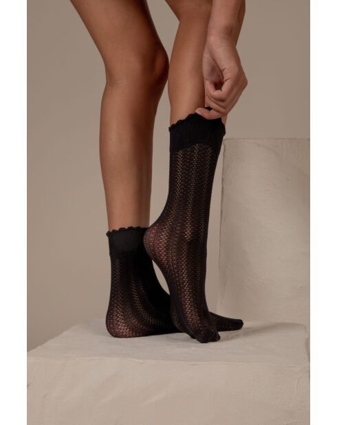 Calzini neri ambrati