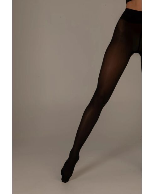 Set di 2 collant neri semitrasparenti