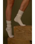 Calzini in lana di alpaca color crema