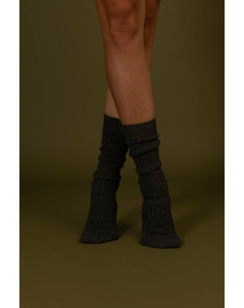 Calzini neri in lana di alpaca