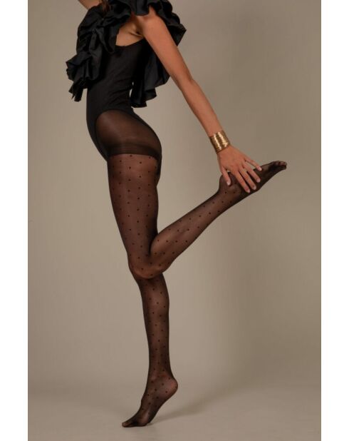 Collant Petits Pois neri