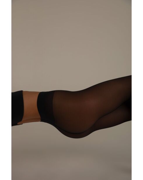 Set di 3 collant neri semitrasparenti