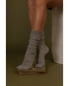 Calcetines de lana de alpaca gris perla