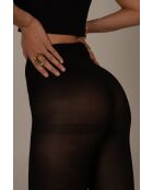 Set di 3 collant neri opachi in microfibra