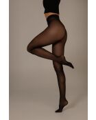 Set di 3 collant marroni in microfibra opaca