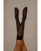 Calze al ginocchio nere in Plumetis