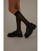 Calze al ginocchio nere a cuore