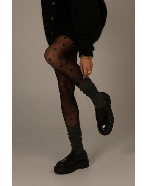 Calzamaglia nera a cuore