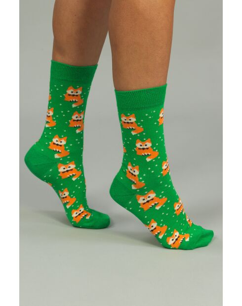 calzini verdi in cotone