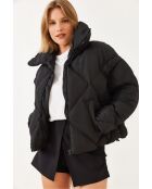 Plumífero negro de gran tamaño negro