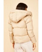 Giacca con cappuccio color cammello